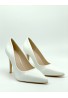 Ladies Womens Pointed Toe Shoes Nude Patent