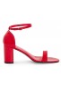 Womens Unisex Drag Queen Peep Toe Heels Red patent