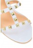 Womens Unisex Studded Block Mid Heeled Rivet Sandal Plus Size 8 to 12