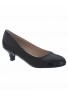 Women Round Toe Kitten Heel  Shoes Black patent